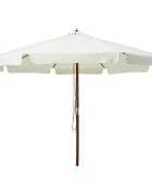 vidaXL homokfehér kültéri napernyő farúddal 330 cm