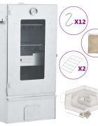 vidaXL horganyzott acél BBQ füstölőkemence hidegfüst-generátorral