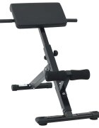 vidaXL Hyperextension pad Fekete 1005 x 70 x 78 cm Porszórt acél