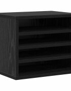 vidaXL Íróasztali rendező Fekete tölgy 36 x 26 x 295 cm Szerelt Fa