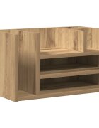 vidaXL Íróasztali rendező Kézműves Tölgy 445 x 24 x 25 cm Szerelt Fa