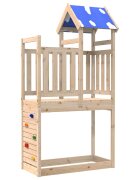 vidaXL Játék Torny Barna 110.5 x 52.5 x 215 cm Tömör fenyőfa