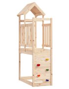 vidaXL Játék Torny Barna 53 x 1105 x 214 cm Tömör fenyőfa