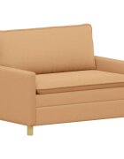 vidaXL Kanapé 2-személyes Bézs 126 x 81 x 875 cm Szövet