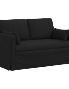 vidaXL Kanapé Fekete 139 x 78 x 80 cm szövet