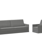 vidaXL Kanapé Szett 2 pcs Sötétszürke Bársony