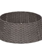 vidaXL Karácsonyfakollekció Kerek Szürke Átm. 90 x 28 cm polirattan