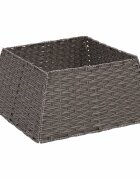 vidaXL Karácsonyfakollekció Négyzet Szürke 70 x 70 x 28 cm polirattan