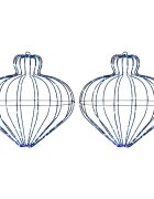 vidaXL Karácsonyi csúcsdísz világítás 2 db 384 LED Kék Átm. 40 x 40 cm