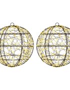 vidaXL Karácsonyi csúcsdísz világítás 2 db 600 LED Meleg fehér