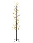 vidaXL Karácsonyi LED-es nyírfa Fekete 240 cm Acél 675 LED
