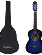 vidaXL kék 1/2-es klasszikus gitár kezdőknek és gyereknek tokkal 34