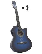 vidaXL kék 6 húros klasszikus western cutaway gitár ekvalizerrel