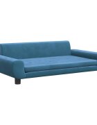 vidaXL kék bársony gyerekkanapé 100 x 54 x 33 cm