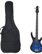 vidaXL kék-fekete elektromos basszusgitár kezdőknek tokkal 4/4 46