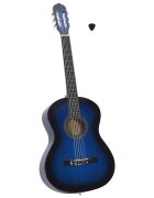 vidaXL kék klasszikus hársfa gitár kezdőknek 4/4 39