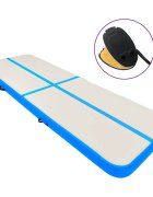 vidaXL kék PVC felfújható tornamatrac pumpával 300 x 100 x 15 cm