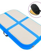vidaXL kék PVC felfújható tornamatrac pumpával 60 x 100 x 15 cm