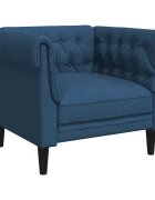 vidaXL kék szövet Chesterfield kanapé