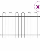 vidaXL Kerti Kerítés BOXTEL 2 db 34 x 12 m Porfestett acél Szürke