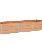 vidaXL Kerti magaságyás Barna 300 x 100 x 54 cm WPC és Alumínium