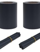 vidaXL Kerti privacy képernyők 70 x 019 m PVC Sötétszürke