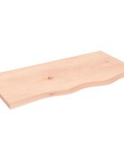 vidaXL kezeletlen tömör fa fürdőszobai pult 80x40x2 cm