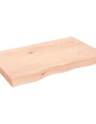 vidaXL kezeletlen tömör fa fürdőszobai pult 80x50x(2-6) cm