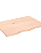 vidaXL kezeletlen tömör fa fürdőszobai pult 80x60x2 cm