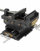 vidaXL kézi működtetésű kereszttengelyes satu 150 mm