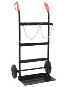 vidaXL Kézikocsi Fekete és piros 63 x 435 x 110 cm Acél