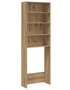 vidaXL kézműves tölgy színű mosógépszekrény 64x24x190 cm