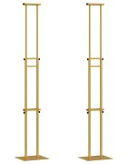 vidaXL Kiállító Állvány 2 db Arany 30 x 235 x 210 cm Acél