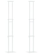 vidaXL Kiállító Állvány 2 db Fehér 30 x 235 x 210 cm Acél