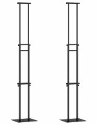 vidaXL Kiállító Állvány 2 db Fekete 30 x 235 x 210 cm Acél
