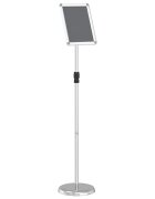 vidaXL Kiállító Állvány Ezüst 25 x 25 x 125 cm Alumínium