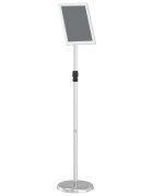 vidaXL Kiállító Állvány Ezüst 25 x 25 x 125 cm Alumínium