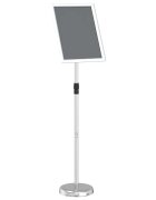 vidaXL Kiállító Állvány Ezüst 30 x 25 x 128 cm Alumínium