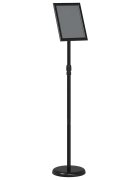 vidaXL Kiállító Állvány Fekete 25 x 25 x 125 cm Alumínium
