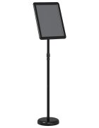 vidaXL Kiállító Állvány Fekete 30 x 25 x 128 cm Alumínium