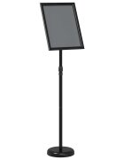 vidaXL Kiállító Állvány Fekete 30 x 25 x 128 cm Alumínium