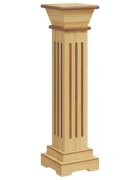 vidaXL klasszikus faszínű MDF szögletes oszlop virágállvány 17x17x66cm