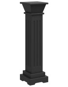 vidaXL klasszikus fekete MDF szögletes oszlop virágállvány 17x17x66cm