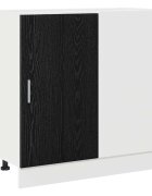 vidaXL Konyha sarok alap szekrény Fekete Tölgy 86 x 46 x 815 cm