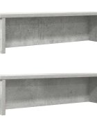 vidaXL Konyhai állványok egymásba rakható 2 db Beton szürke 50x15x16cm
