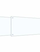vidaXL Konyhai hátfal 2 db Átlátszó 90 x 40 cm edzett üveg