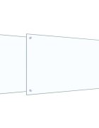 vidaXL Konyhai hátfal 2 db Átlátszó 90 x 50 cm edzett üveg