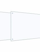 vidaXL Konyhai hátfal 2 db Átlátszó 90 x 60 cm edzett üveg
