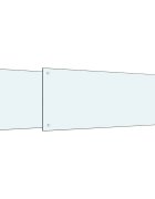 vidaXL Konyhai hátfal 2 db Fehér 100 x 40 cm edzett üveg