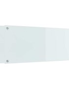 vidaXL Konyhai hátfal 2 db Fehér 100 x 40 cm edzett üveg